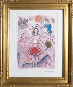 Dancer 
Flutist, Modern Giclee after Marc Chagall