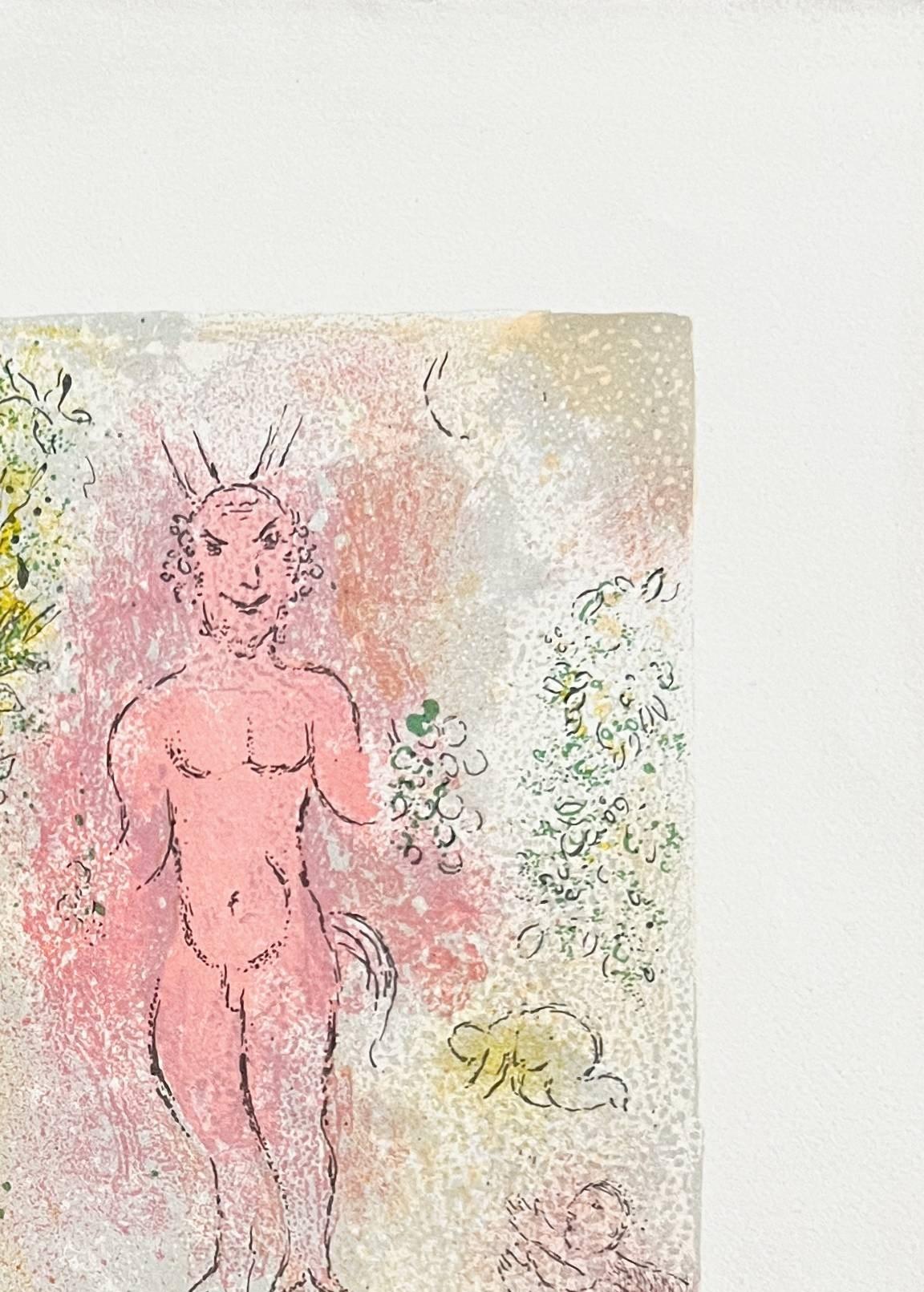 Marc Chagall (1887-1985) - Daphnes and Chloé, Planche XXIII (trial proof)

Lithograph from 1961.

Trial proof - unique work.
On Arches paper with watermark.

Dimensions of work: 56 x 41 cm.

Publisher: Tériade, Paris.

Reference: Cramer 46.

The