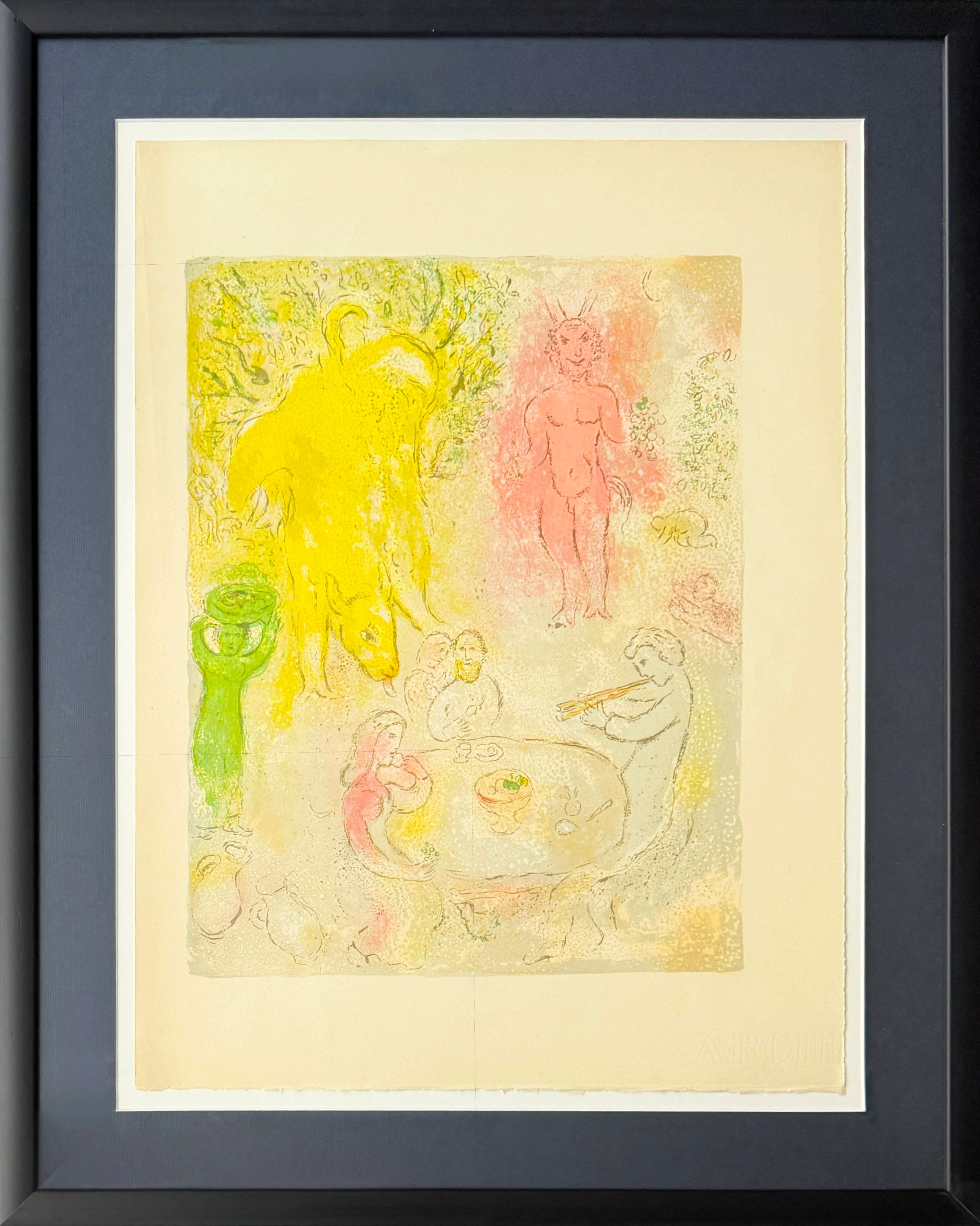 Daphnes and Chloé, Planche XXIII (trial proof) - Art by Marc Chagall