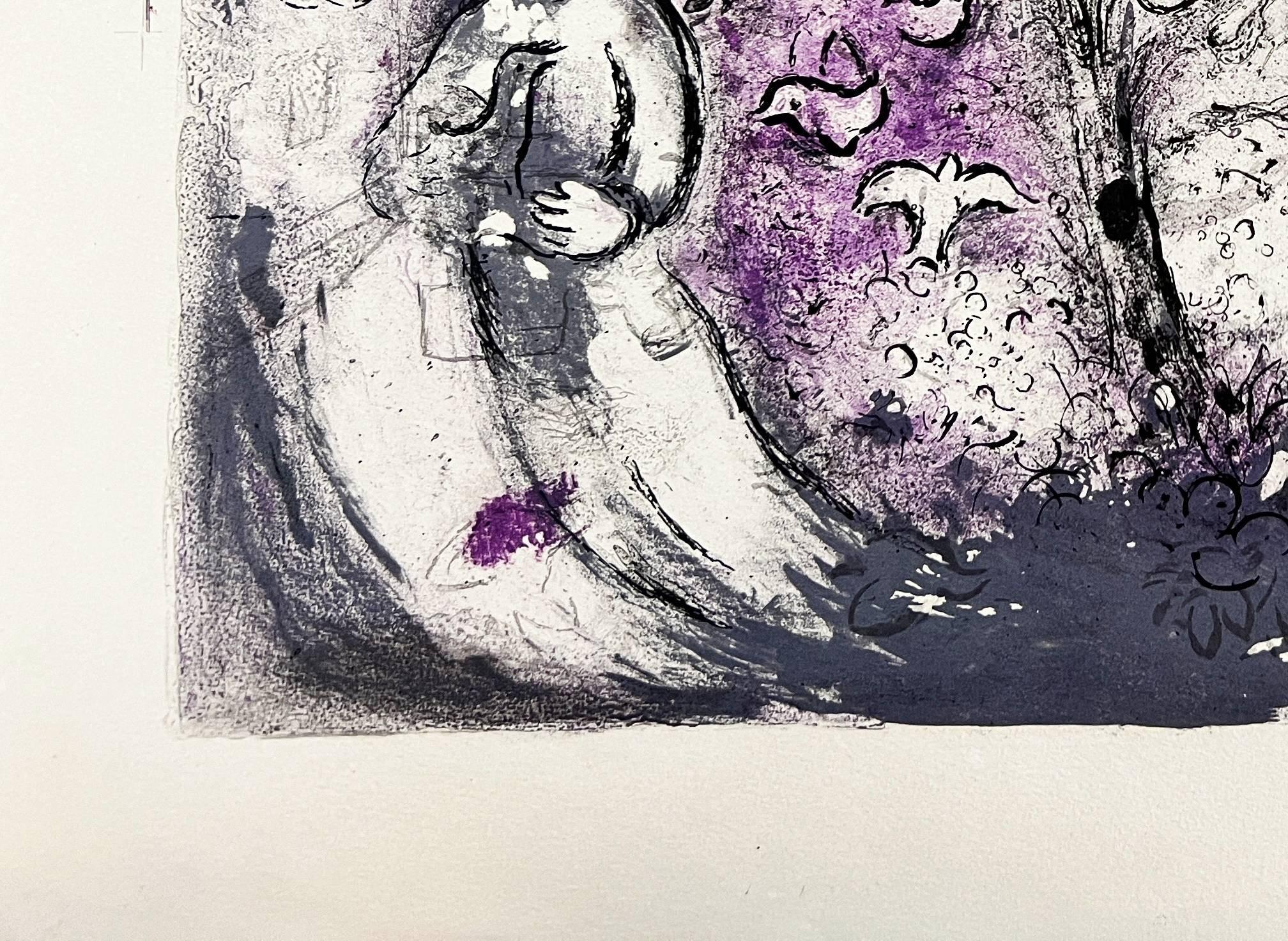 Daphnes and Chloé, Planche XXVI - Gray Print by Marc Chagall