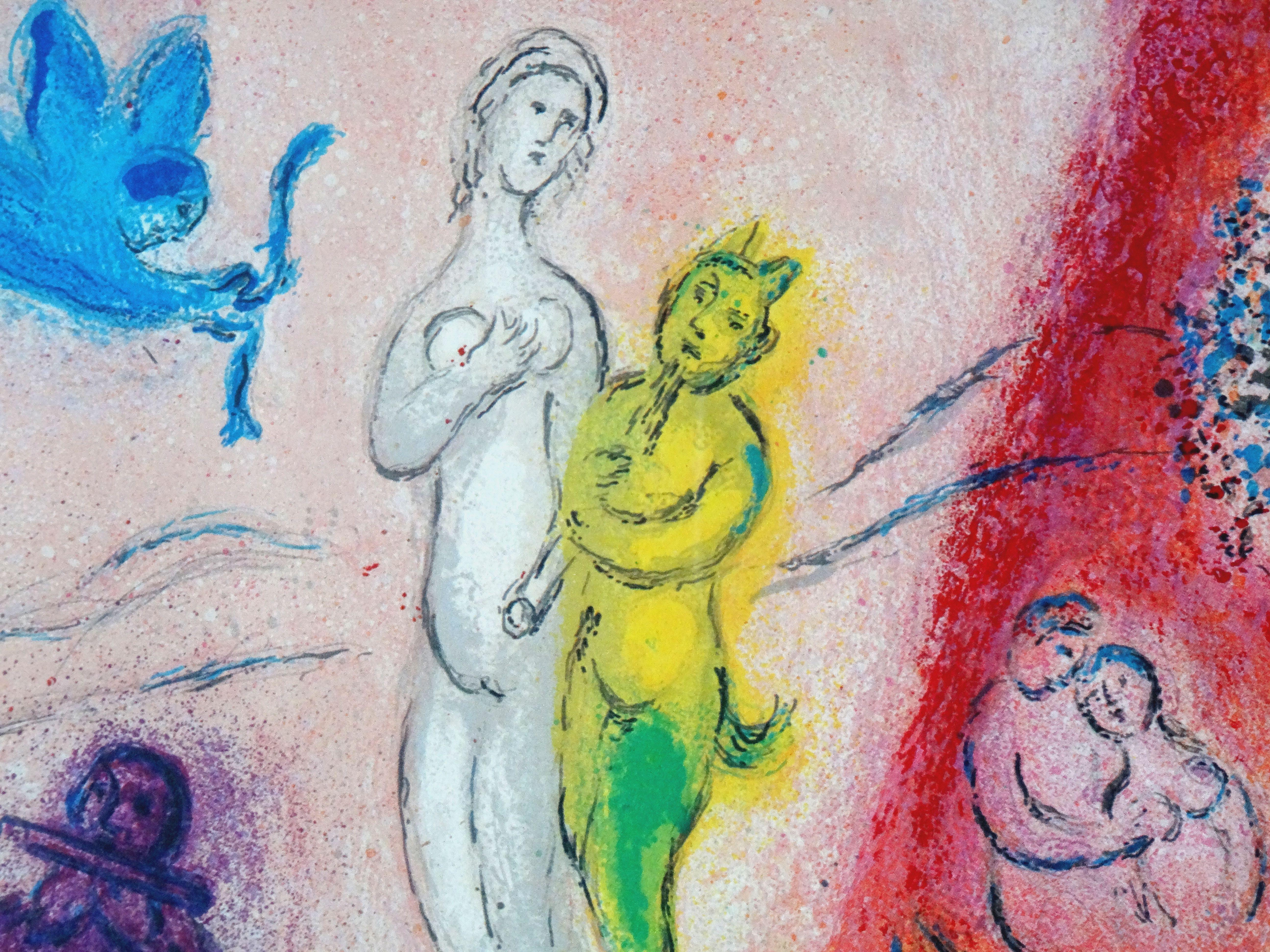 Daphnis and Chloe Suite. 1977, lithography, 33x25 cm  - Expressionist Print by Marc Chagall