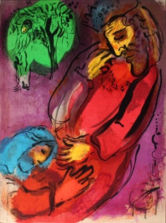Vintage 'David & Absalom' Lithograph from The Bible