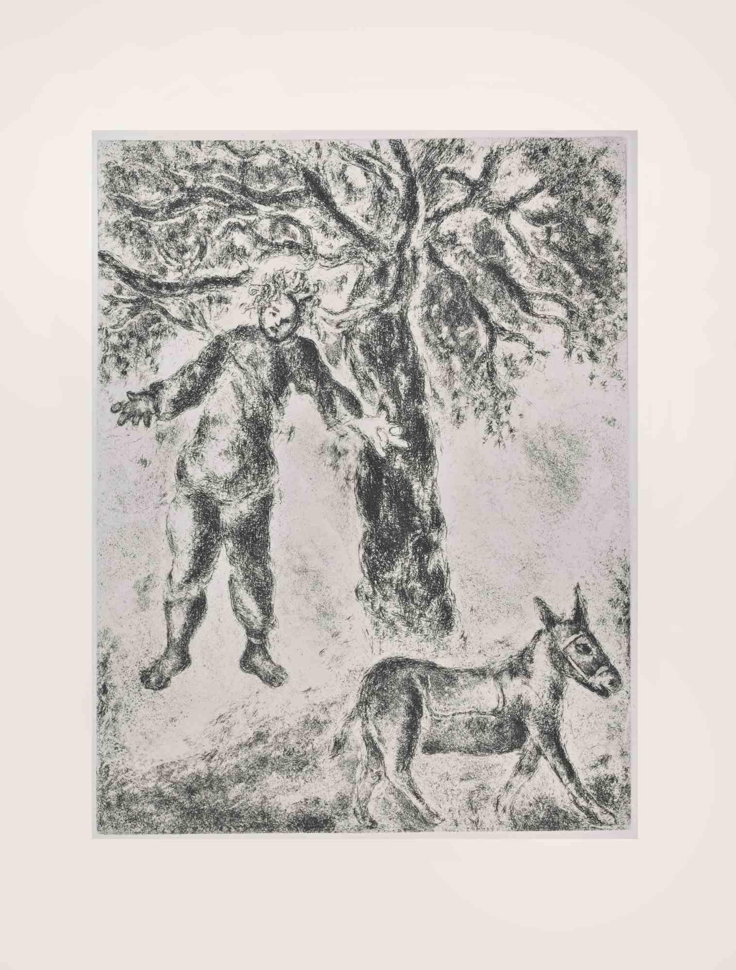 Etching on Montval wove paper, realized by Marc Chagall in 1931-39 and published by Tériade in 1956.

Edition of 275+30 out of commerce copies.

Not signed nor numbered, as issued.

Excellent impression with full margins a a bright and fresh
