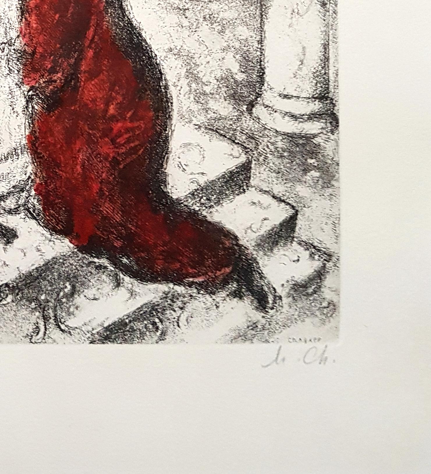 David und Absalom – aus „Die Bibel“ – Radierung von Marc Chagall – 1958 im Angebot 3