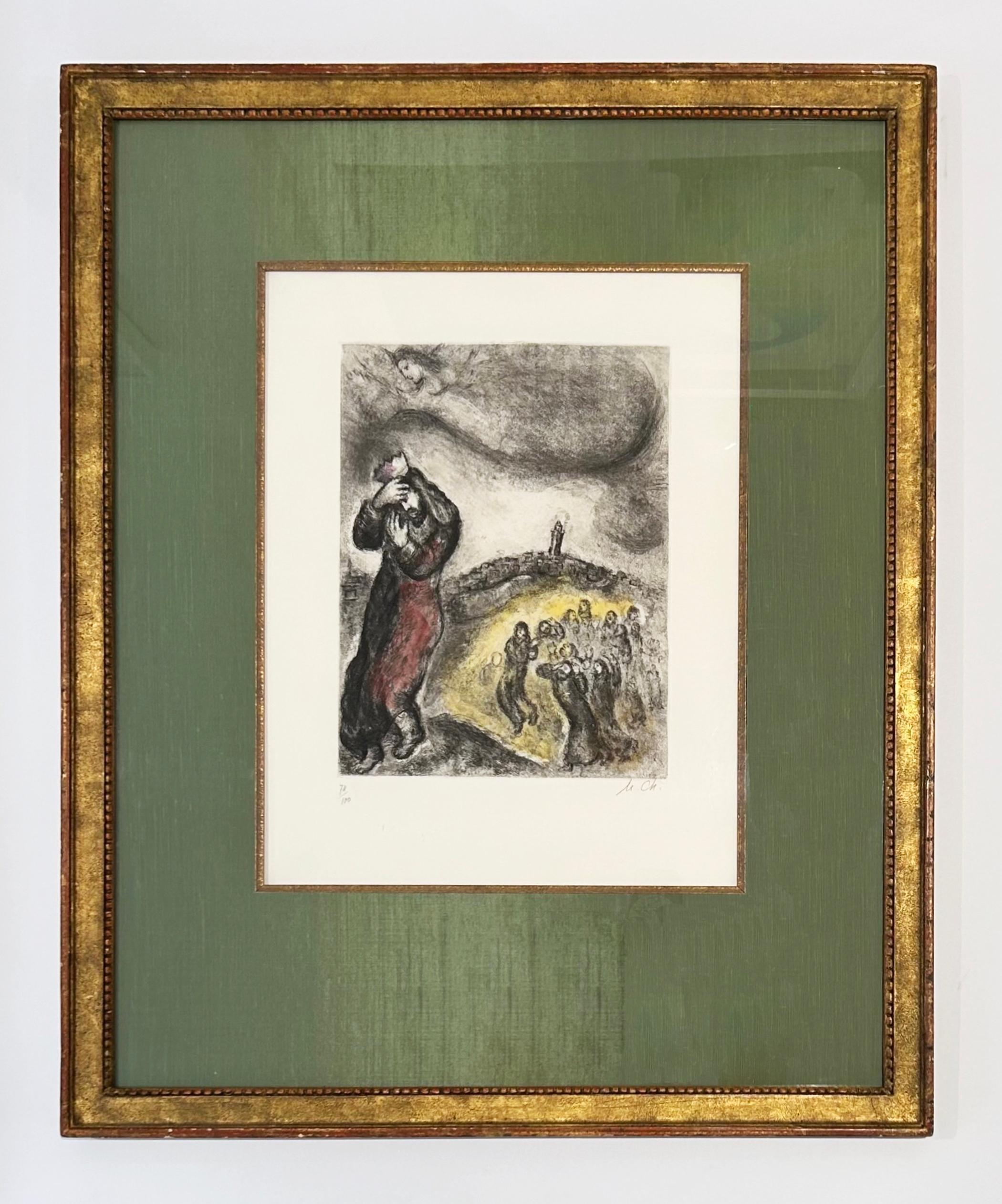 David ascendiendo al Monte de los Olivos - Print de Marc Chagall