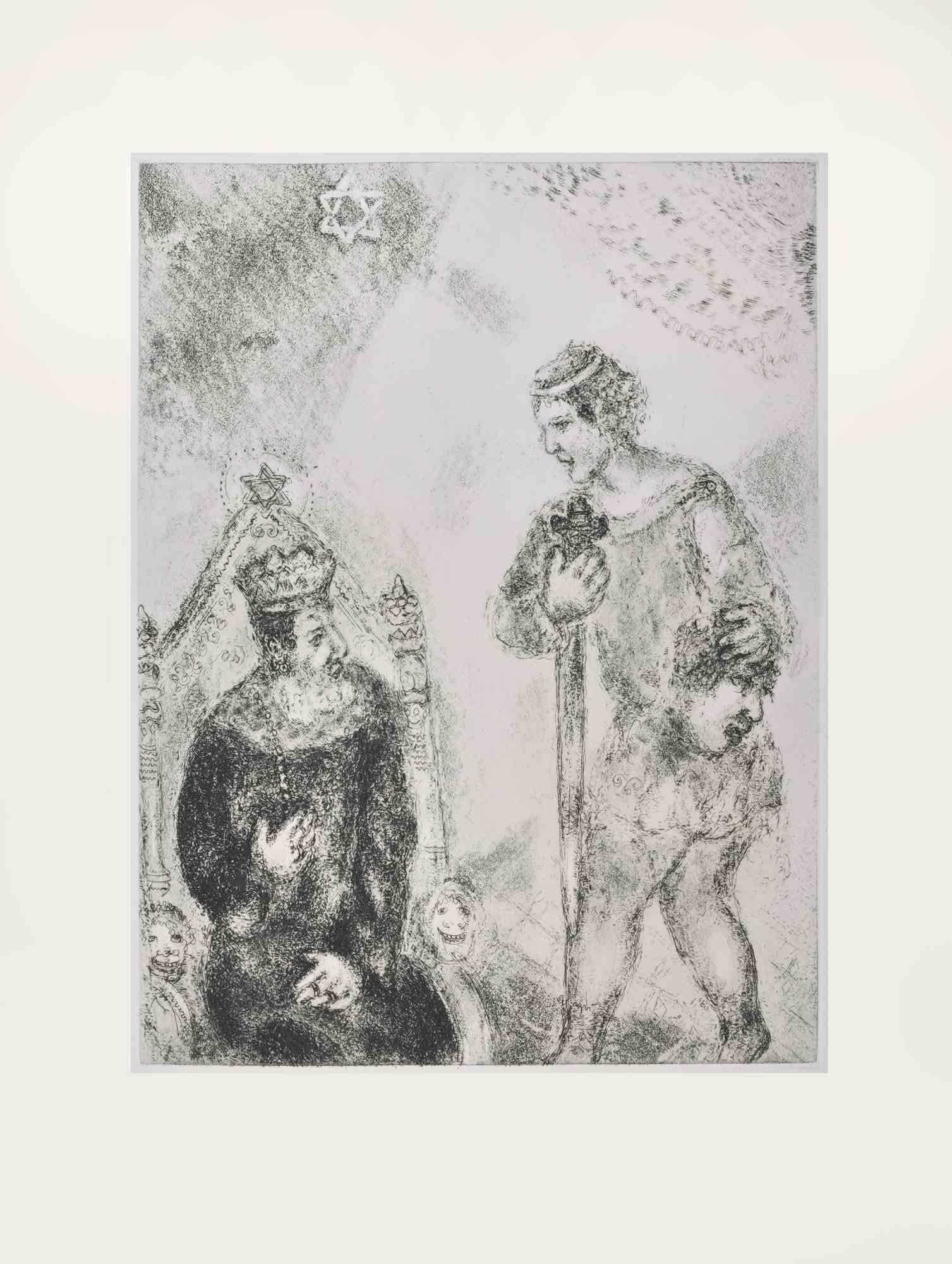 Etching on Montval wove paper, realized by Marc Chagall in 1931-39 and published by Tériade in 1956.

Edition of 275+30 out of commerce copies.

Not signed nor numbered, as issued.

Excellent impression with full margins a a bright and fresh