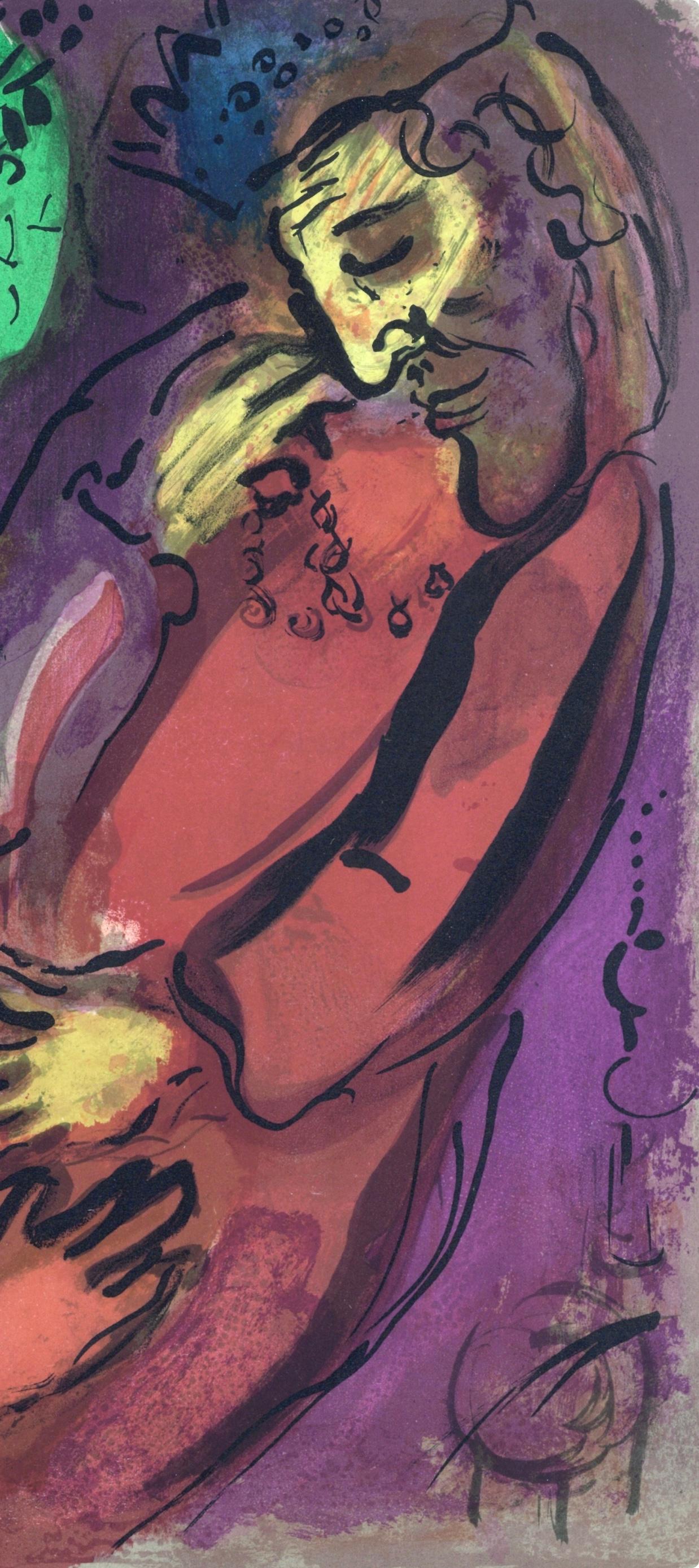 David et Absalon (Mourlot 117-46; Cramer 25), Dessins Pour La Bible - Print by Marc Chagall