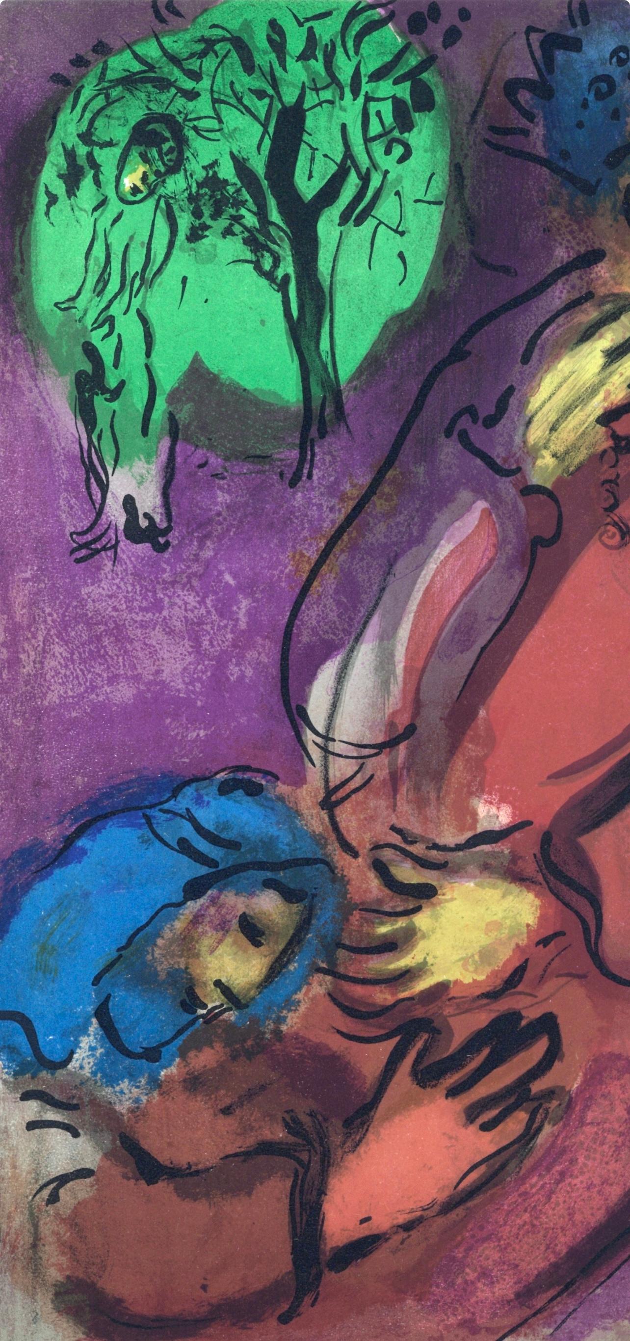 David et Absalon (Mourlot 117-46; Cramer 25), Dessins Pour La Bible - Expressionist Print by Marc Chagall