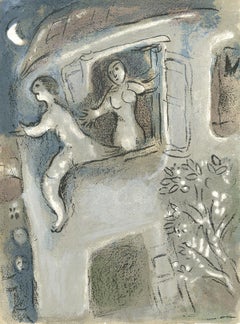 "David sauvé par Michal (David Save by Michal)" Original Lithograph by Chagall