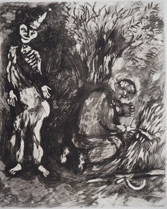 Death and The Lumberjack - Original Etching - Ref. Sorlier #101