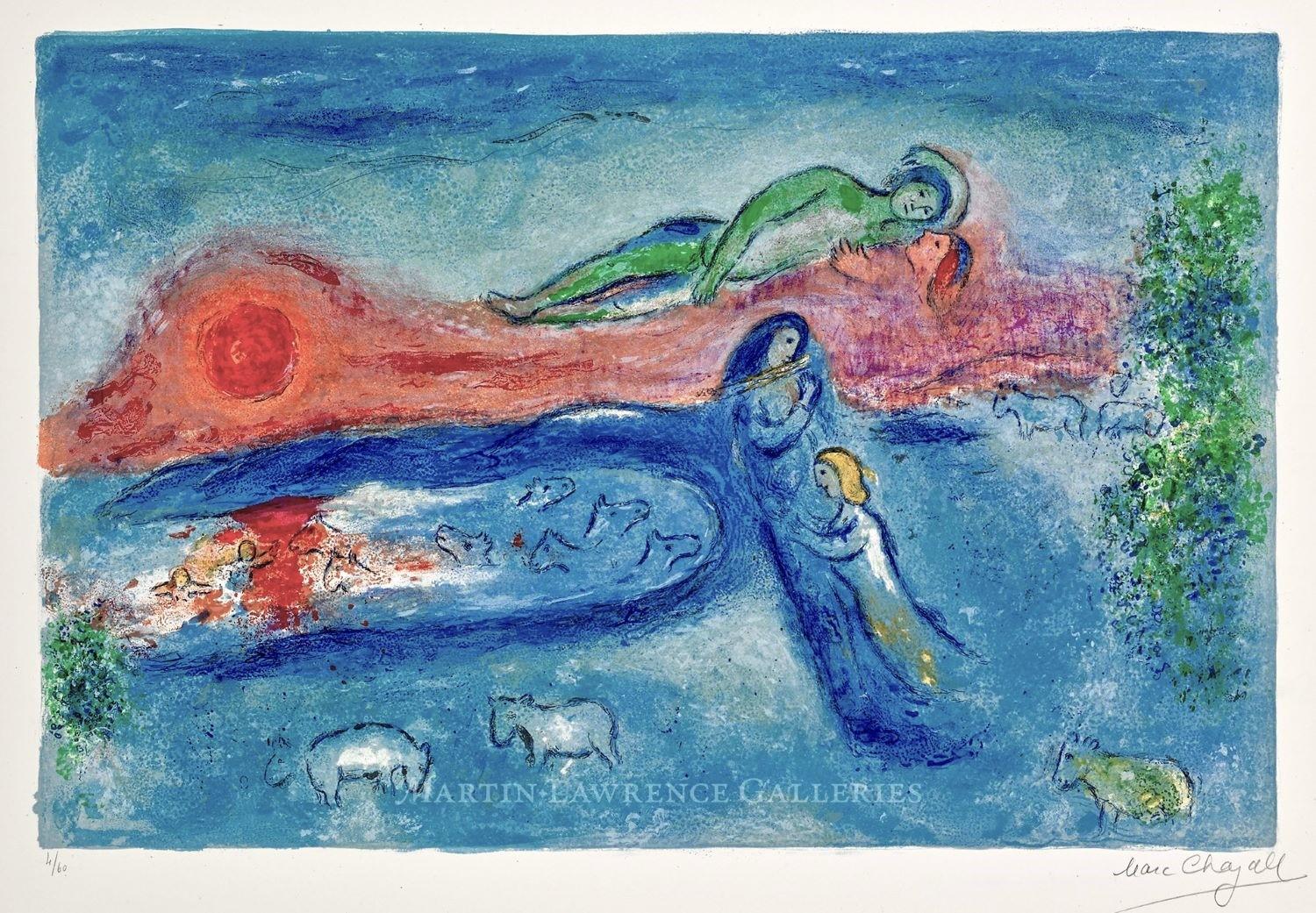 Death of Dorcon, 1961 (Daphnis & Chloé, M.320) - Print by Marc Chagall