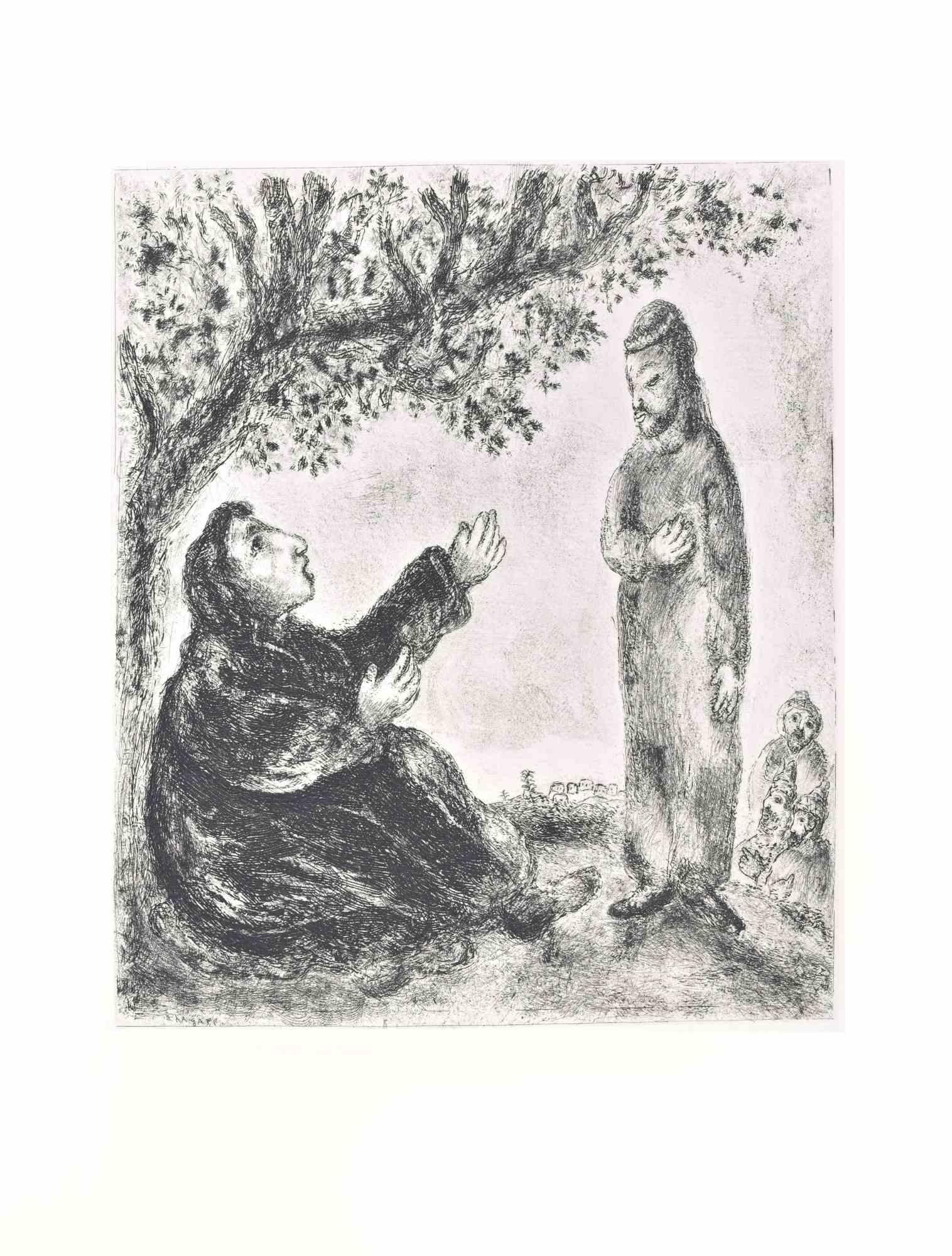Etching on Montval wove paper, realized by Marc Chagall in 1931-39 and published by Tériade in 1956.

Edition of 275+30 out of commerce copies.

Not signed nor numbered, as issued.

Excellent impression with full margins a a bright and fresh