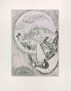 Deliverance of Jerusalem - Etching by Marc Chagall - 1956