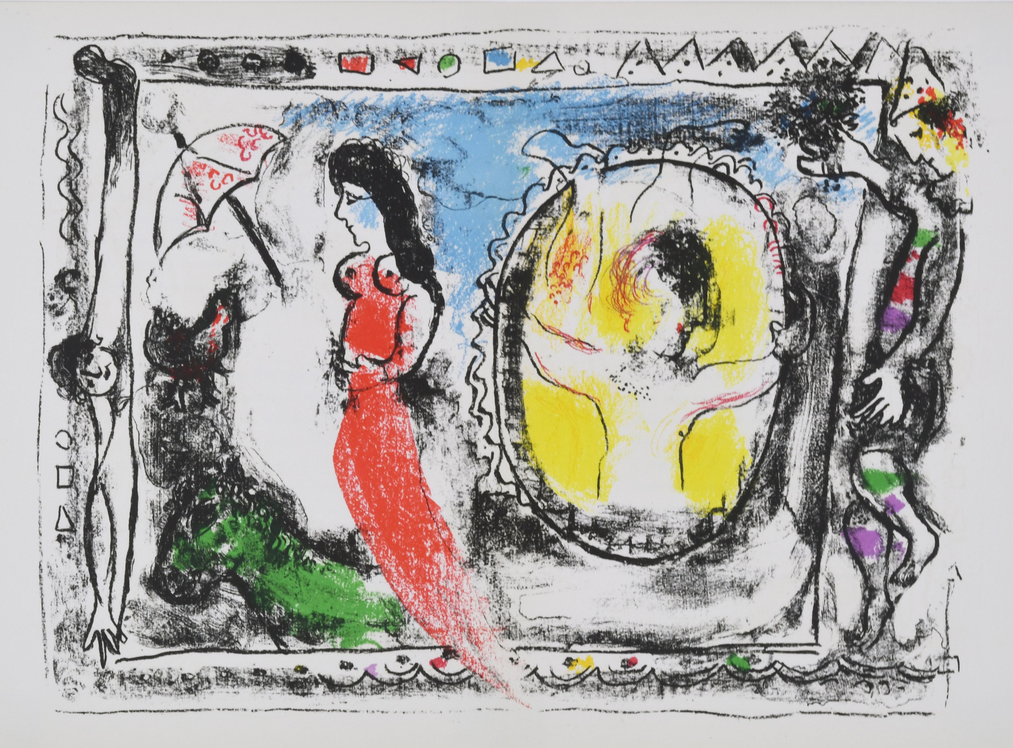 Marc Chagall Figurative Print – Derriere le Miroir-Double-Double- Seite (Behind the Looking Glass Double Page)