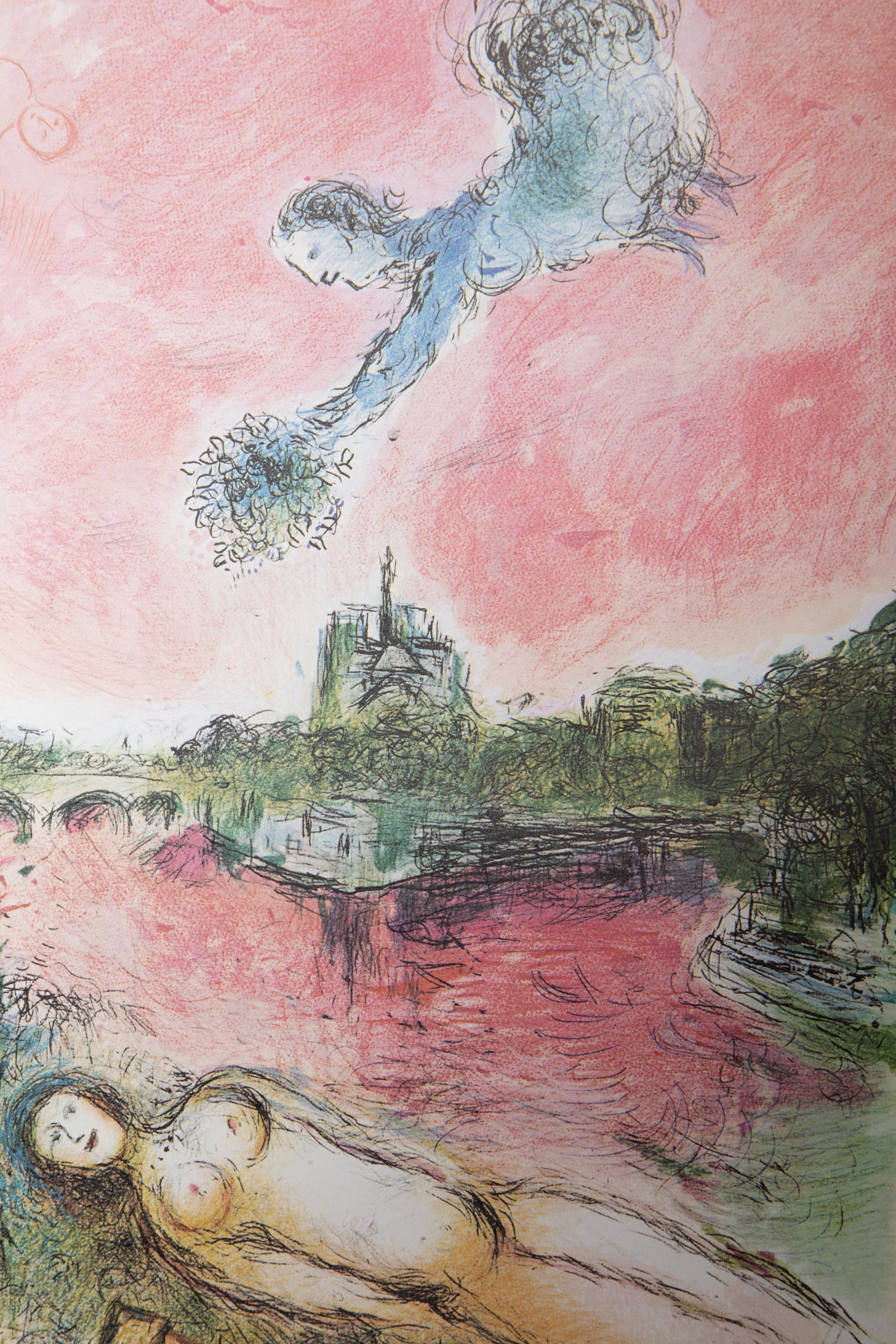 Derriere Le Miroir Nr. 246, farbenfrohe moderne Lithographie von Marc Chagall im Angebot 3