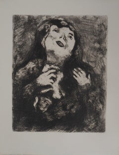 Despair (The Young Widow) - Original etching - Ref. Sorlier #166