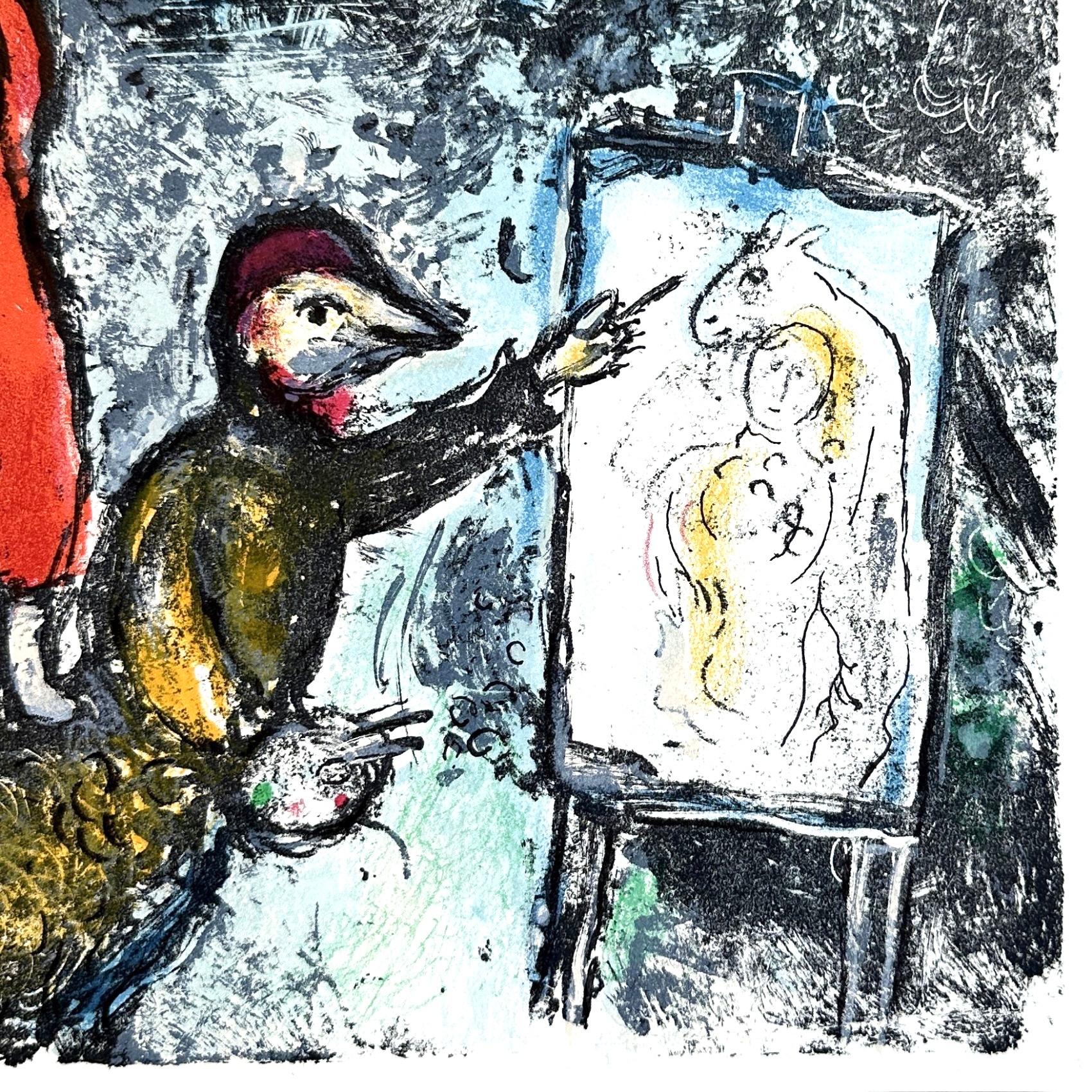 Devant St-Jeannet (Cramer 89 ; Mourlot 646), Les Céramiques et Sculptures - Noir Landscape Print par Marc Chagall