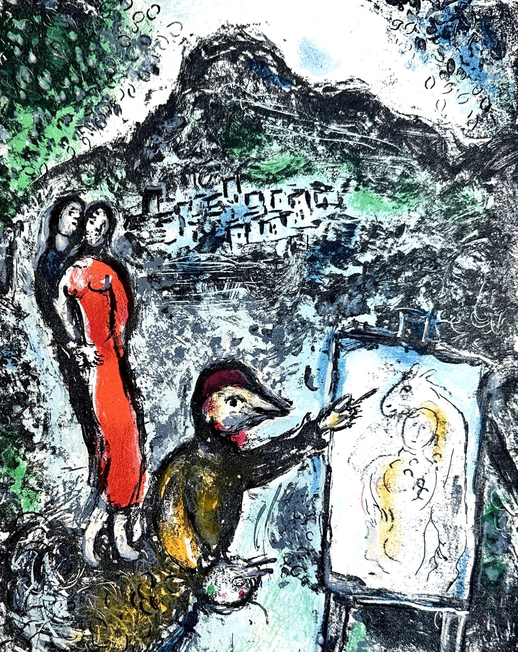 Landscape Print Marc Chagall - Devant St-Jeannet (Cramer 89 ; Mourlot 646), Les Céramiques et Sculptures