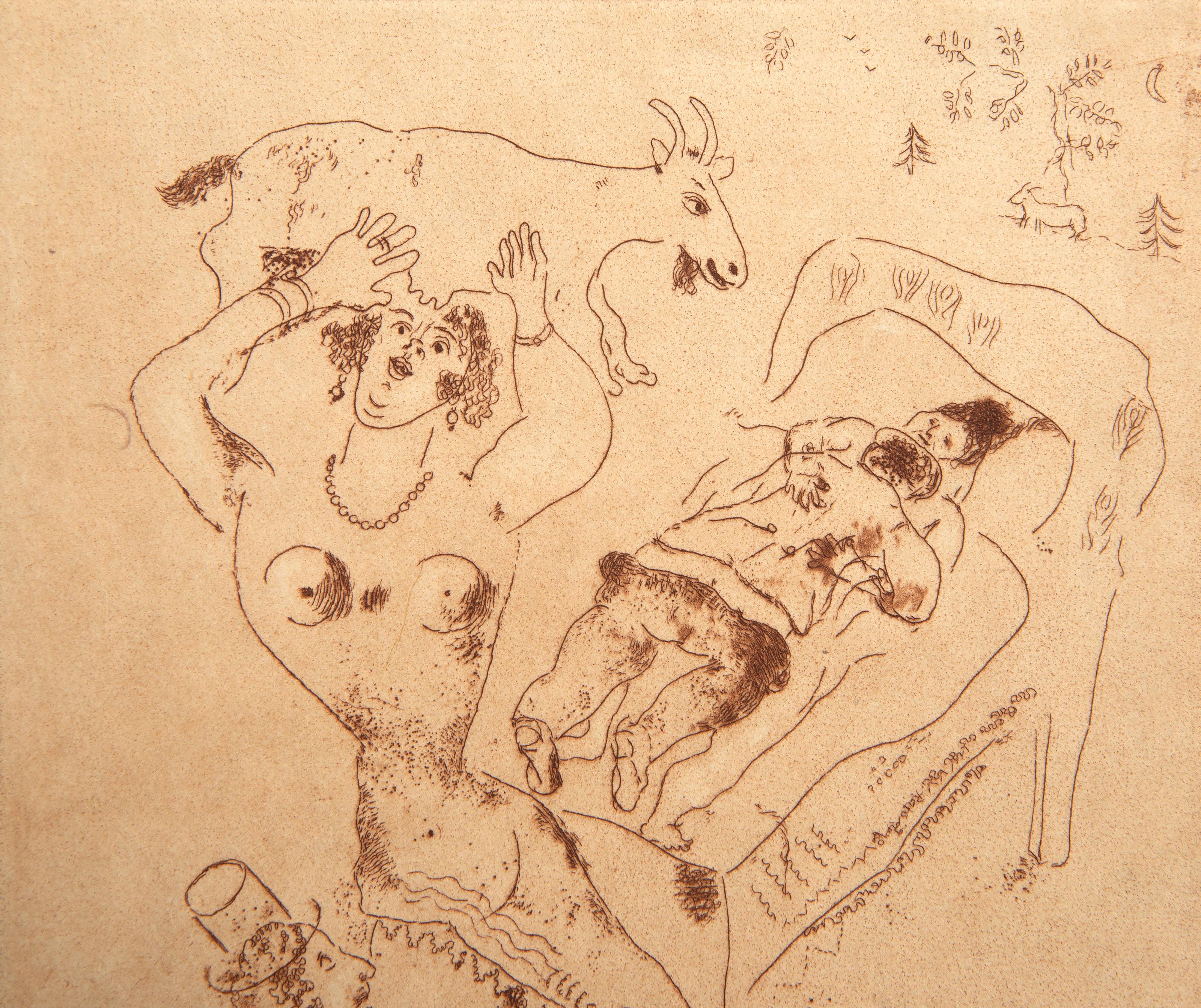 Die Wollust III, Etching by Marc Chagall 1