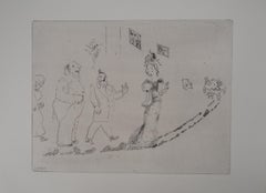 Dinner's Time - Original Etching - Ref. Sorlier #33