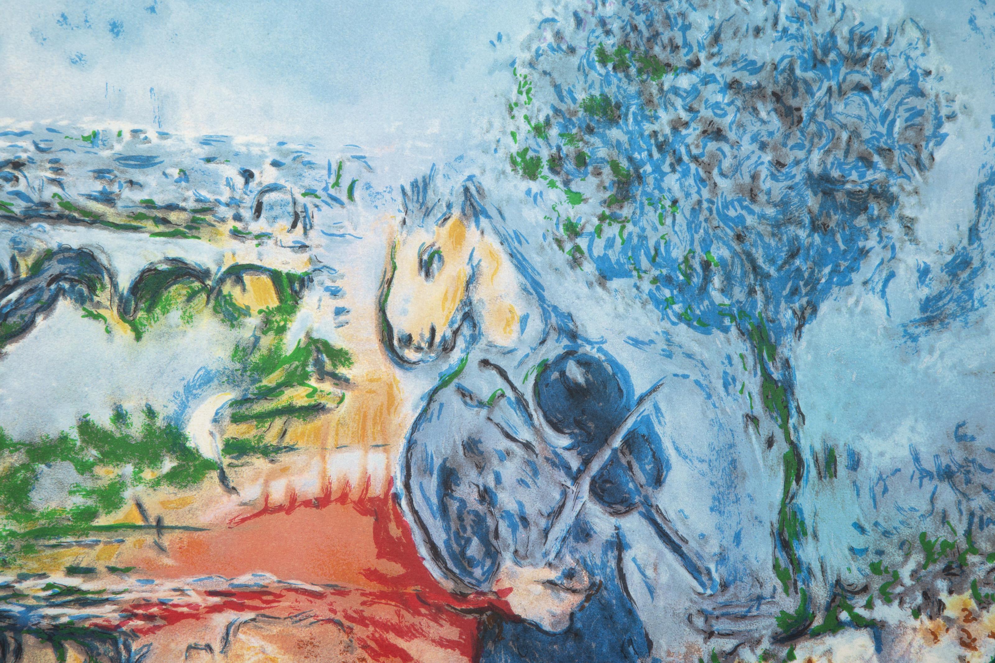 La Serenade de la Tour Eiffel, lithographie impressionniste sur arcs de Marc Chagall en vente 1