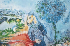 Eiffel Tower Serenade, Impressionist Lithograph on Arches by Marc Chagall