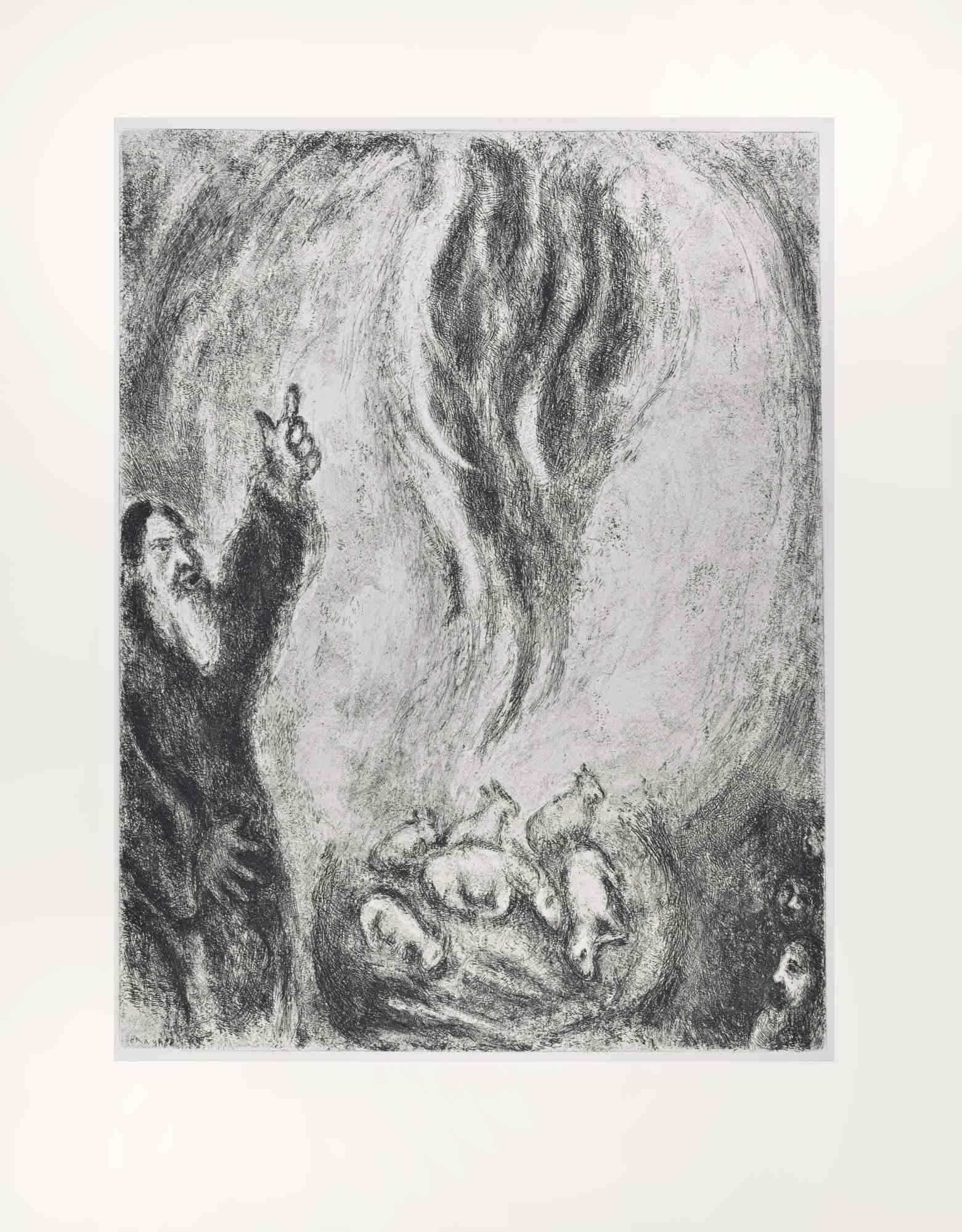 Etching on Montval wove paper, realized by Marc Chagall in 1931-39 and published by Tériade in 1956.

Edition of 275+30 out of commerce copies.

Not signed nor numbered, as issued.

Excellent impression with full margins a a bright and fresh