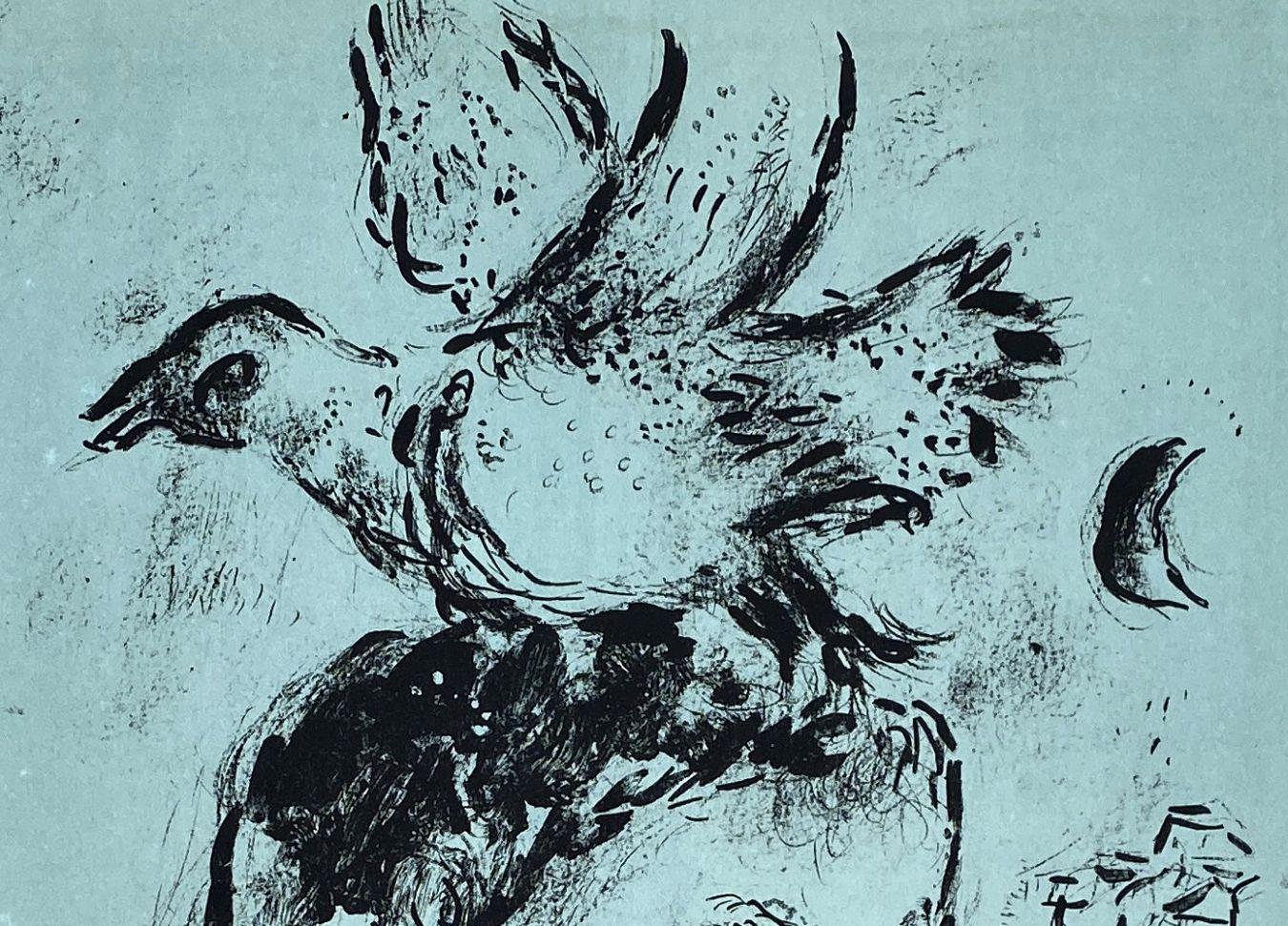 Marc Chagall
Elsa Triolet, Frau mit Vogel

Original-Lithographie, 1972
Handsigniert mit Bleistift 