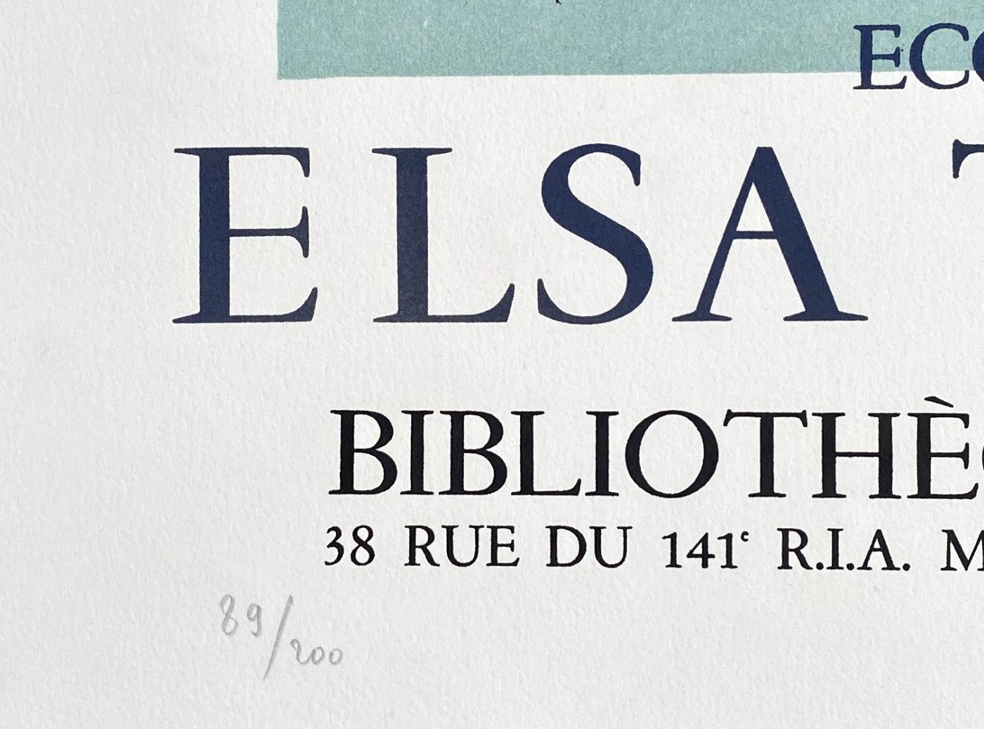 Elsa Triolet, Frau mit einem Vogel – Originallithographie, handsigniert und nummeriert 2