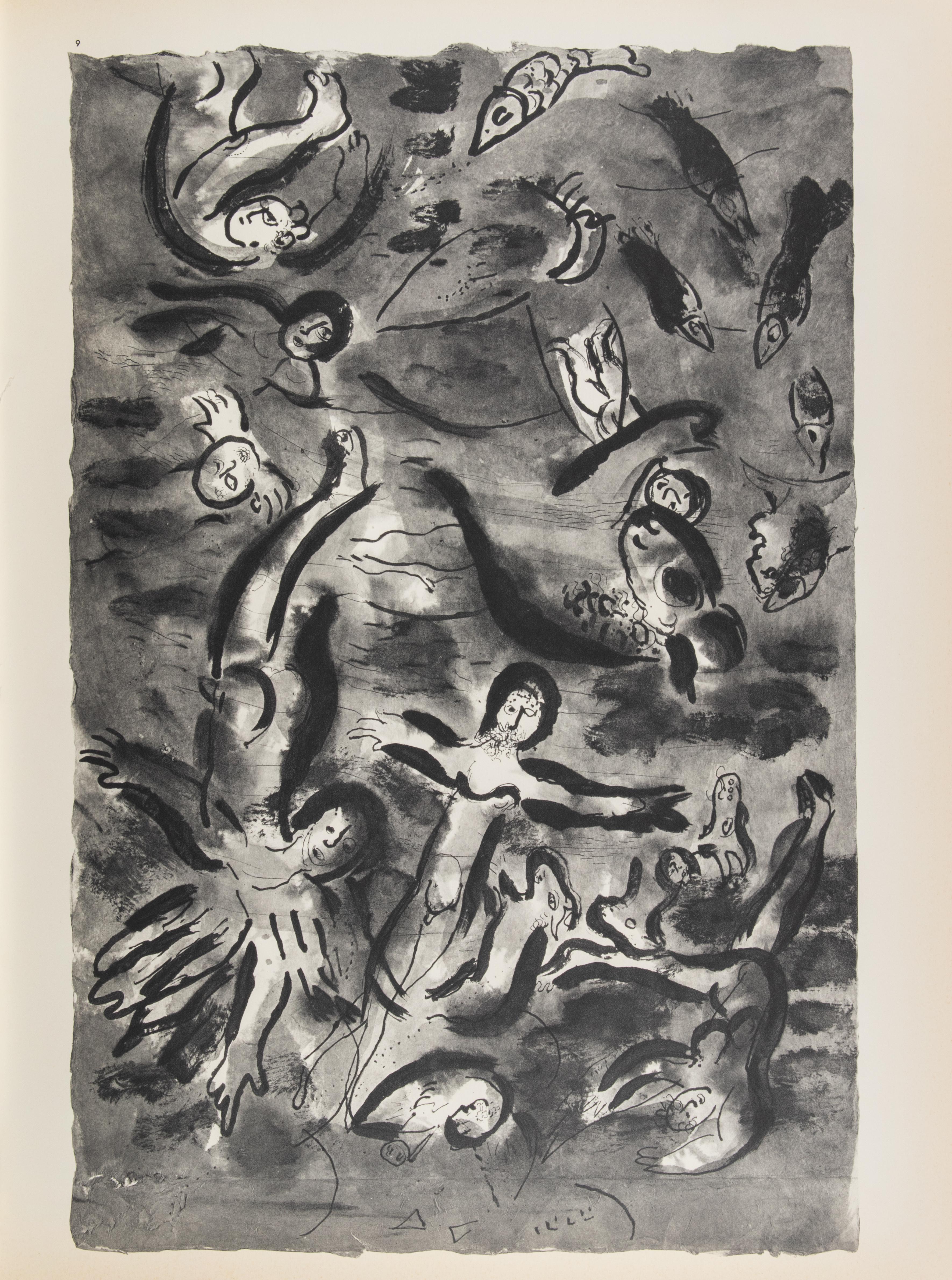 Enosch, Guardian of the Celestial Treasure - Héliogravure by Marc Chagall - 1960 For Sale 1