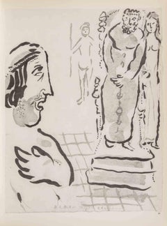 Esther klagt Aman an - Héliogravüre von Marc Chagall - 1960