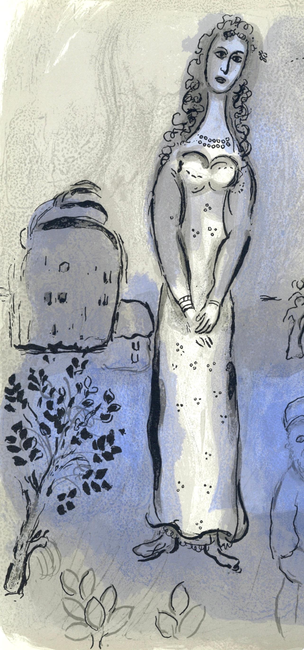Esther (Mourlot 230-77; Cramer 42), Marc Chagall, Dessins Pour La Bible For Sale 1