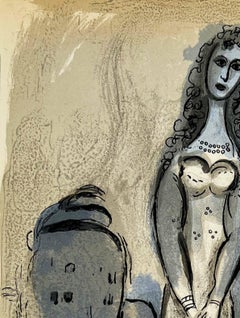 Esther, Original Lithographie von Marc Chagall, 1960, 35x26 cm, ausgezeichneter Zustand