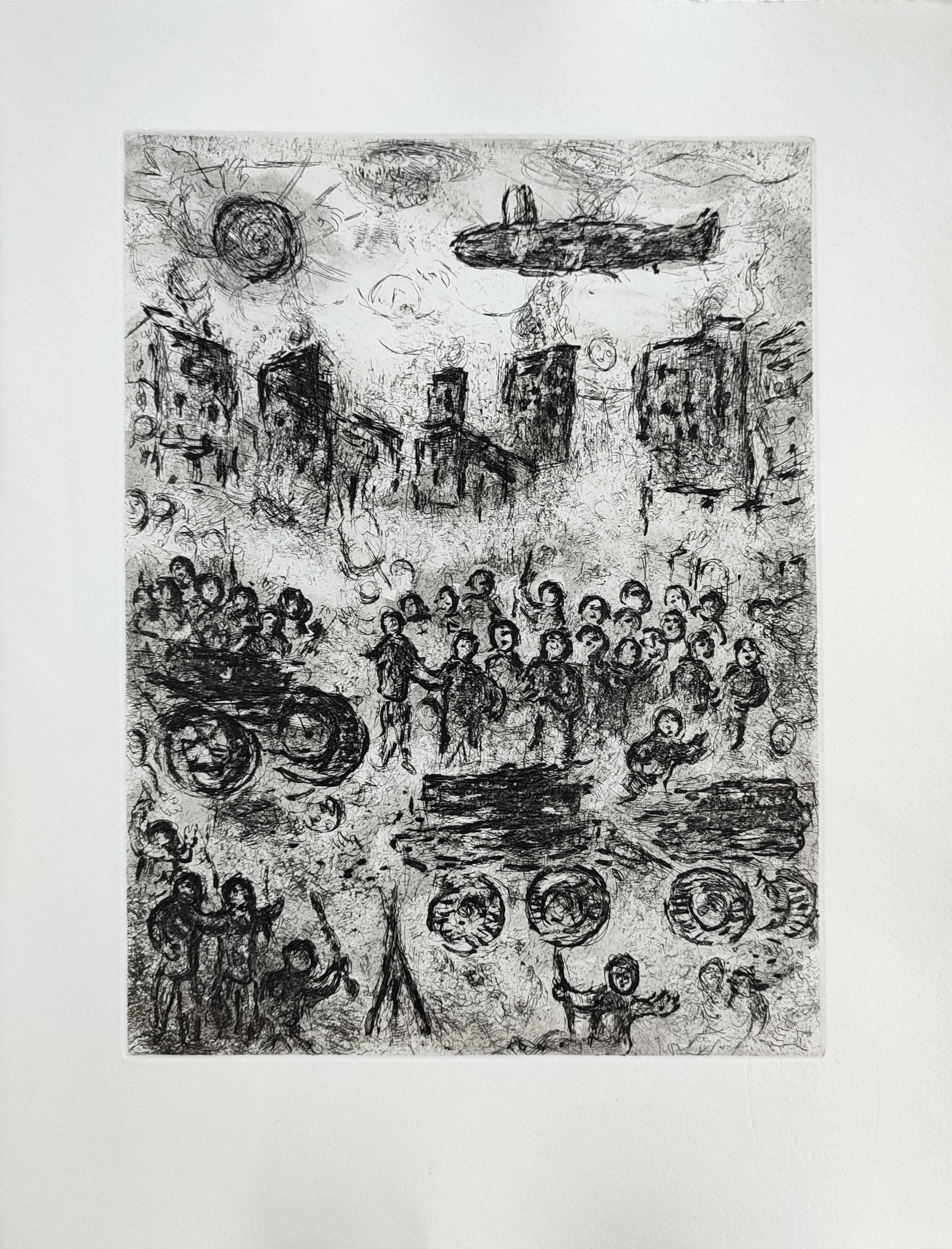 Et Sur La Terre, Original Etching, Modern, 1977, Excellent