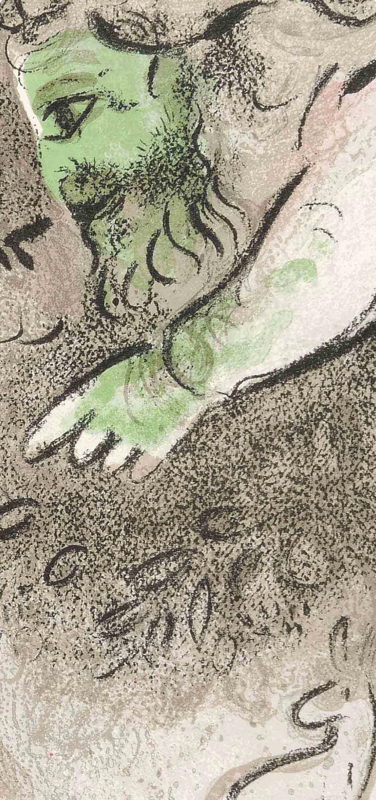 Ève Maudite par Dieu (Mourlot 230-77; Cramer 42) - Brown Figurative Print by Marc Chagall