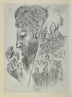 Ezra Teaches the People - Lithograph by Marc Chagall - 1960s