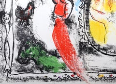 Femme avec Parapluie from Derriere Le Miroir, Modern Lithograph by Marc Chagall