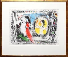 Femme avec Parapluie from Derriere Le Miroir, Modern Lithograph by Marc Chagall