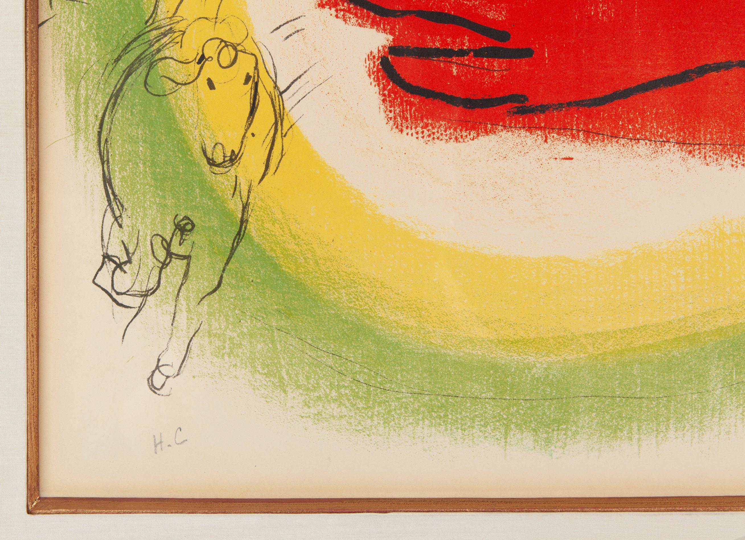 Femme Ecuyere (Beige), Figurative Print, von Marc Chagall