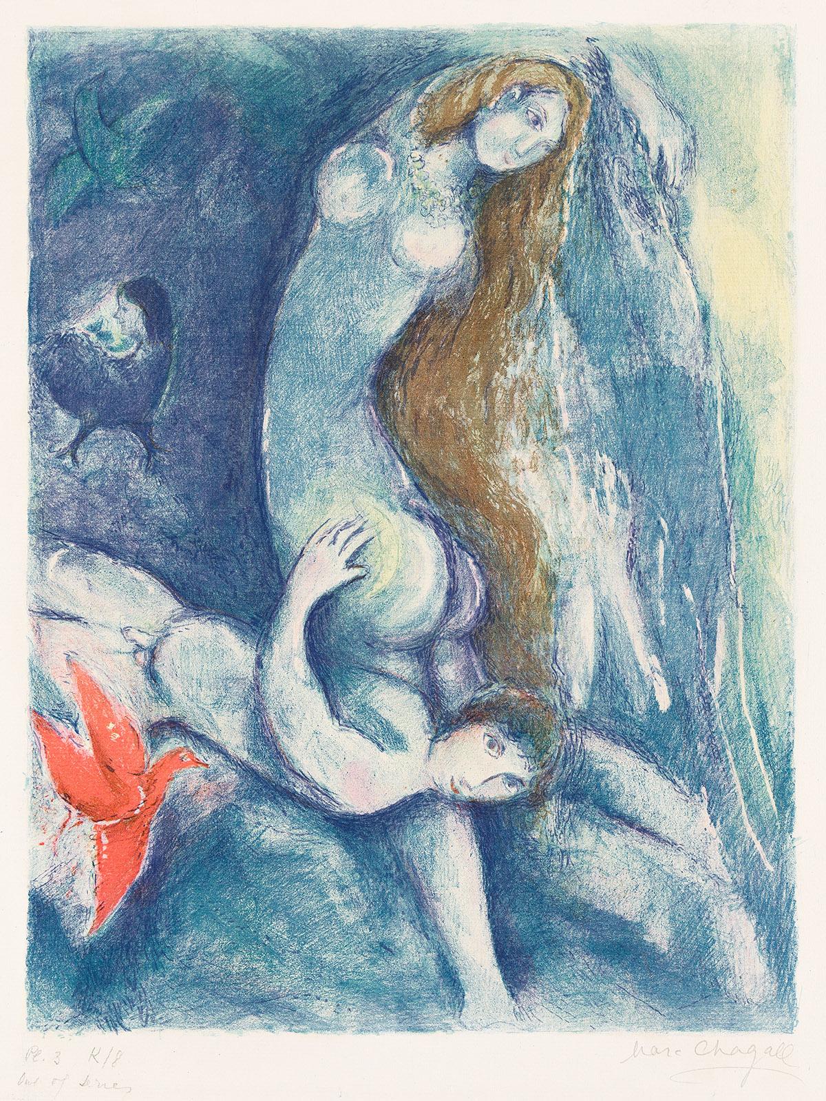 Marc Chagall Figurative Print - Four Tales of the Arabian Nights, Pl.3