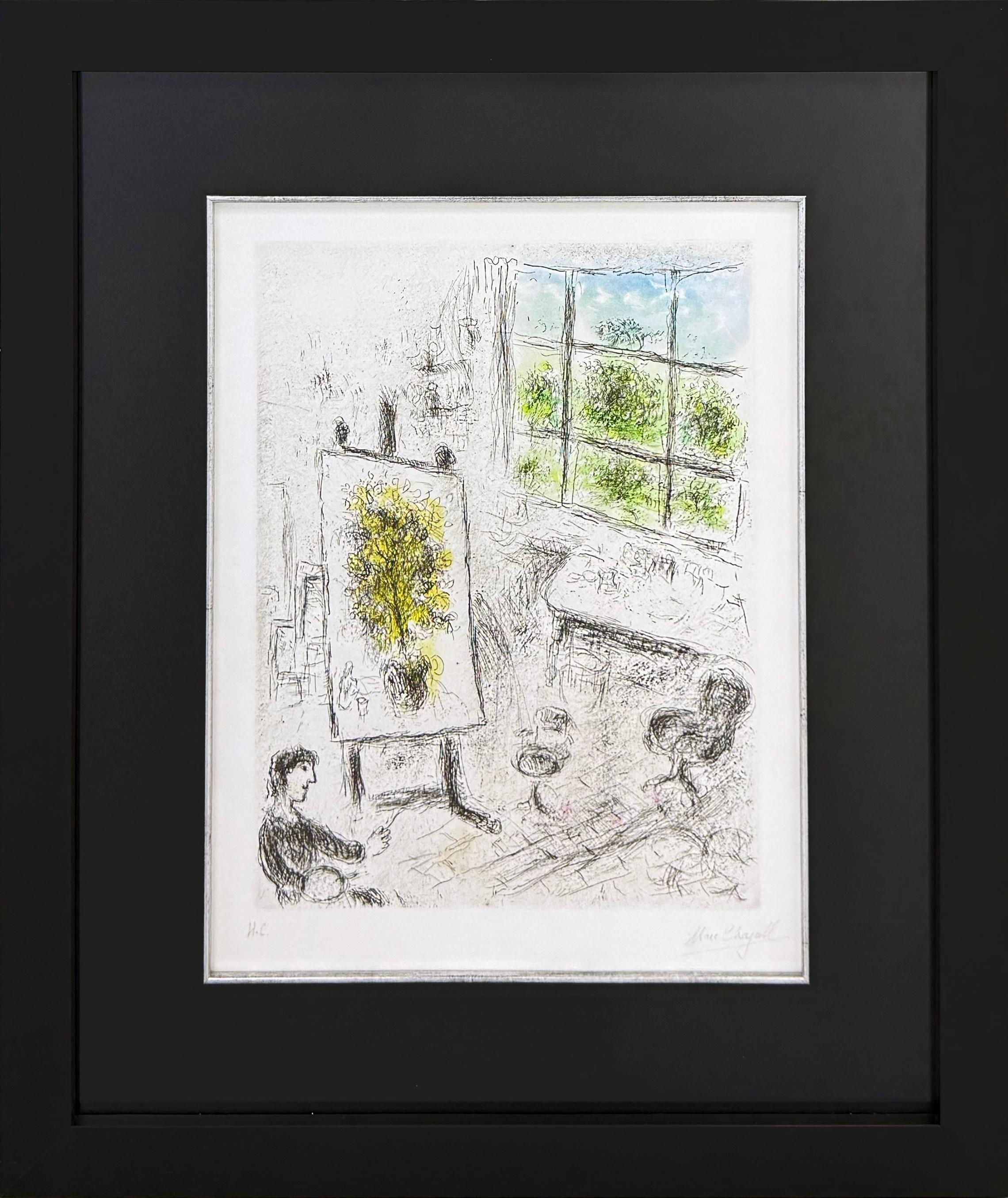 Marc Chagall Figurative Print – Von Celui Qui Dit Les Choses Sans Rien Dire (Cramer 99)