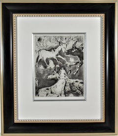 From the suite "Les Fables De La Fontaine" original etching