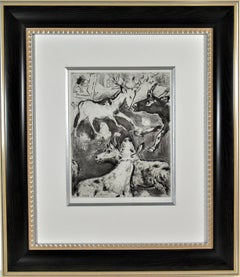 Antique  From the suite "Les Fables De La Fontaine" original etching