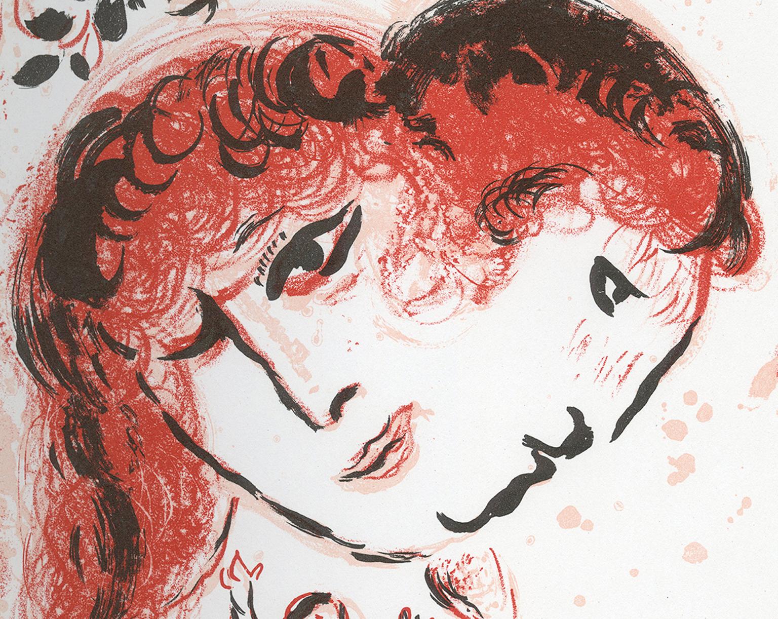 « Front Cover of Chagall Lithographe III, « M 577, », lithographie originale en couleur  - Surréalisme Print par Marc Chagall