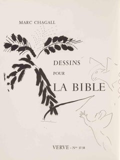 Frontispice de "Dessins pour la Bible" - Héliogravure de Marc Chagall - 1960