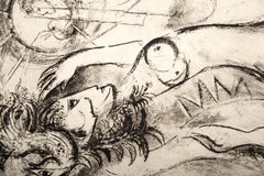 Luna llena, aguafuerte surrealista de Marc Chagall