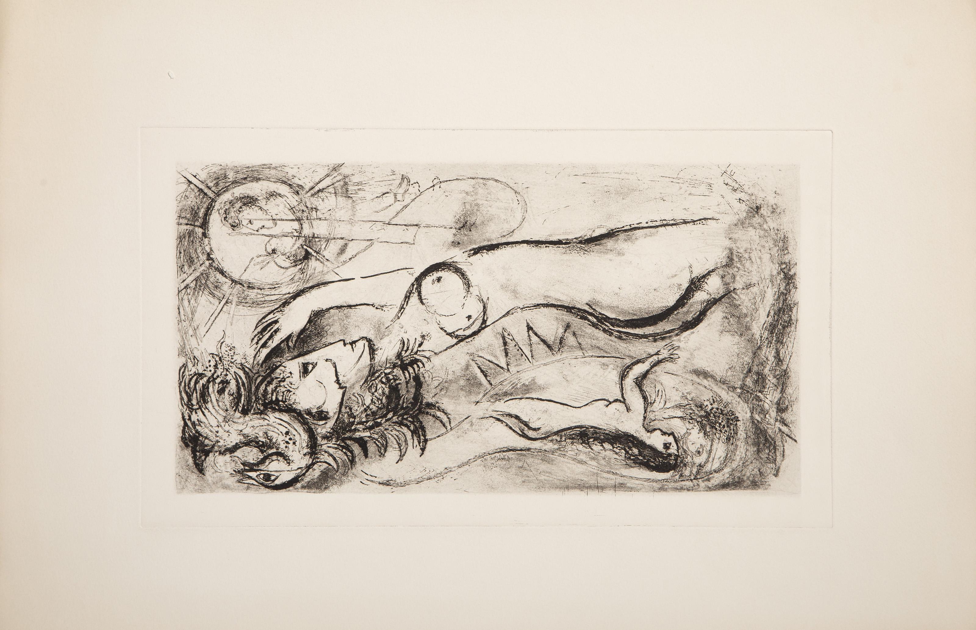 Full Moon, Surrealist Etching by Marc Chagall For Sale 3