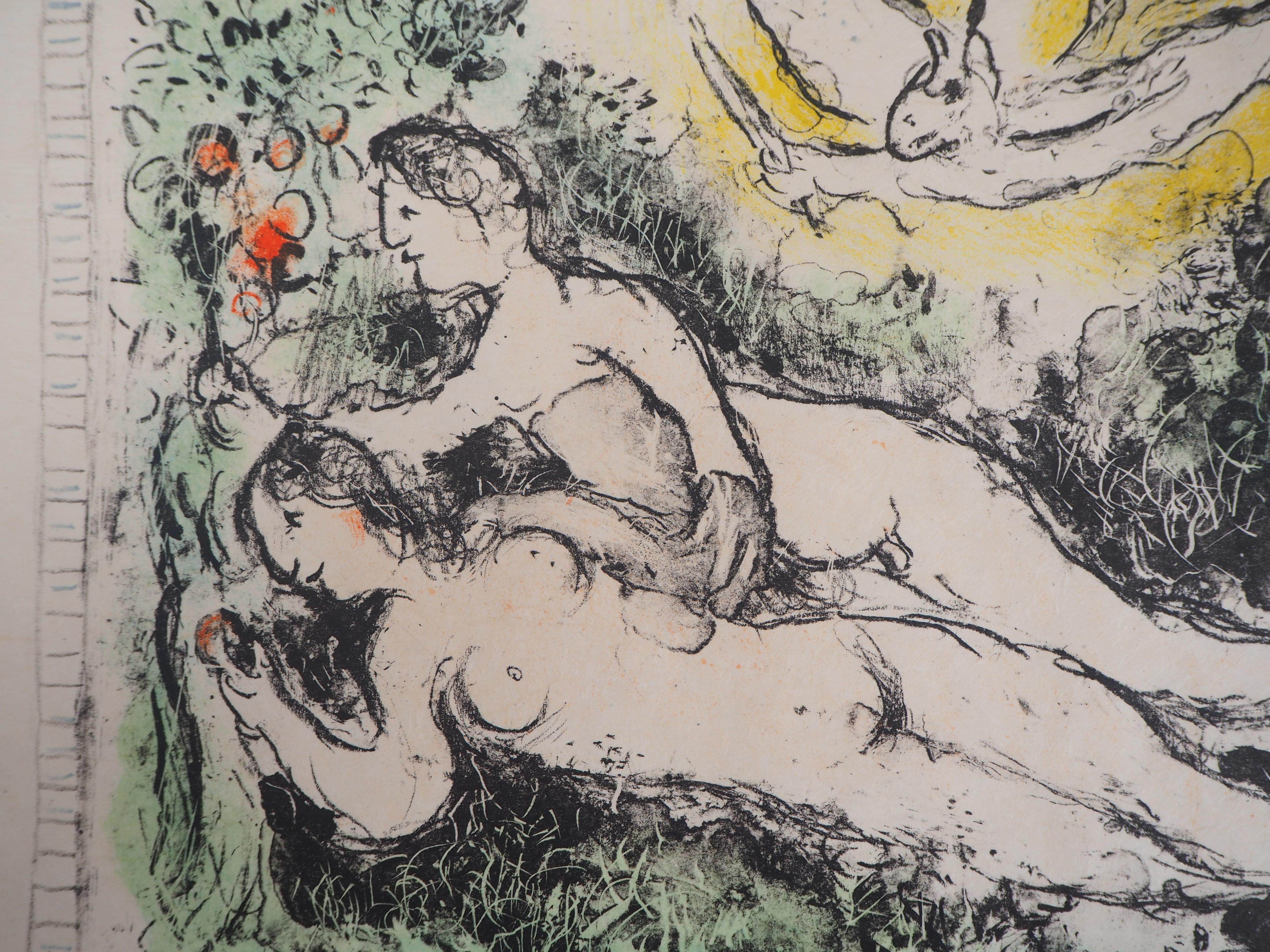 Lovers (Adam and Eve) - Original lithograph, Handsigned & Numbered /50 1