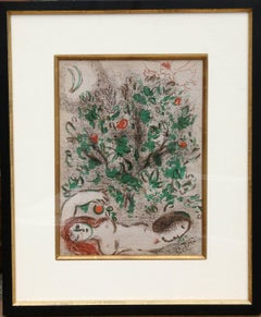Garden of Eden, Lithograph by Marc Chagall 1960