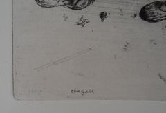 Gathering of Farmers - Original Etching - Ref. Sorlier #26